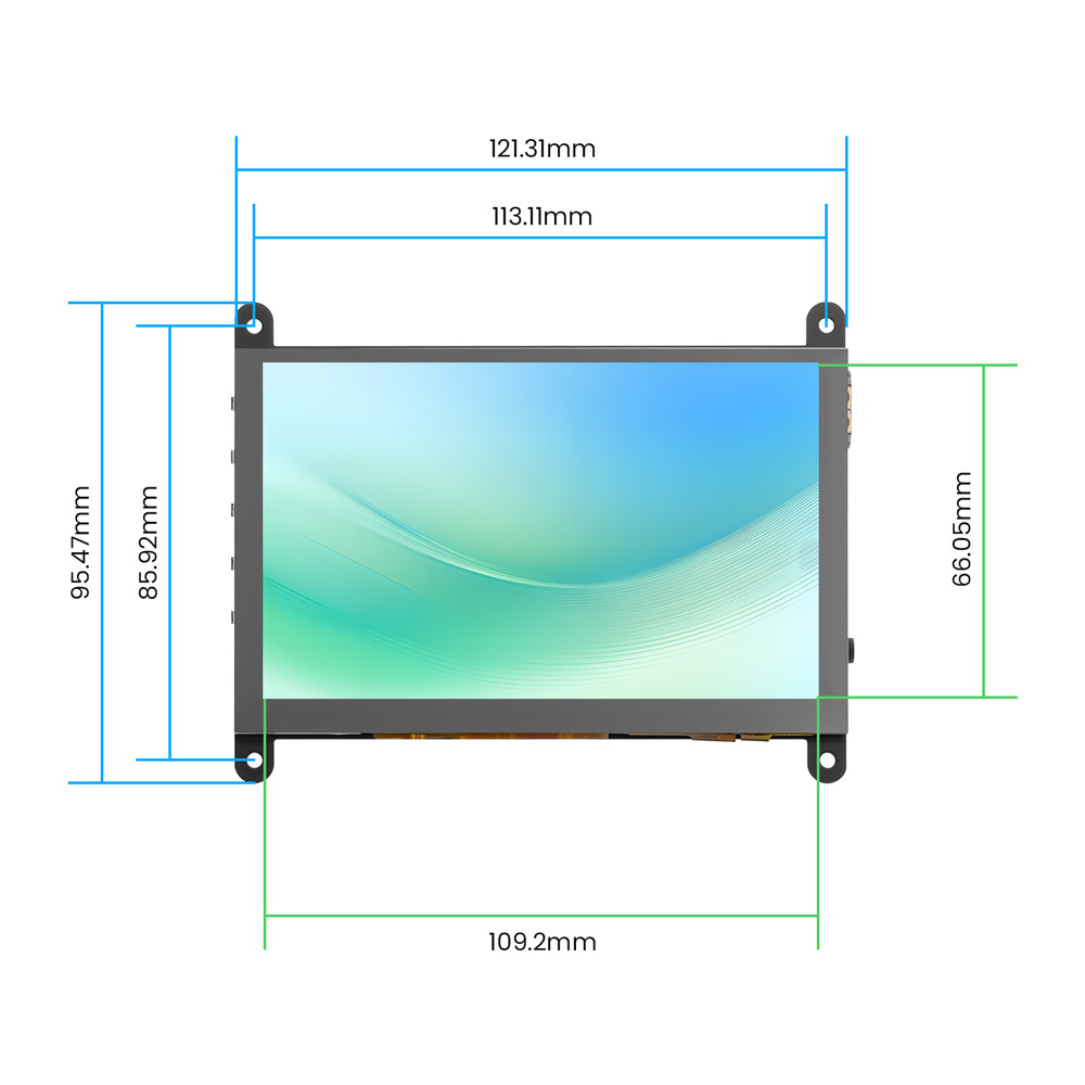 size of 5inch IPS HD display