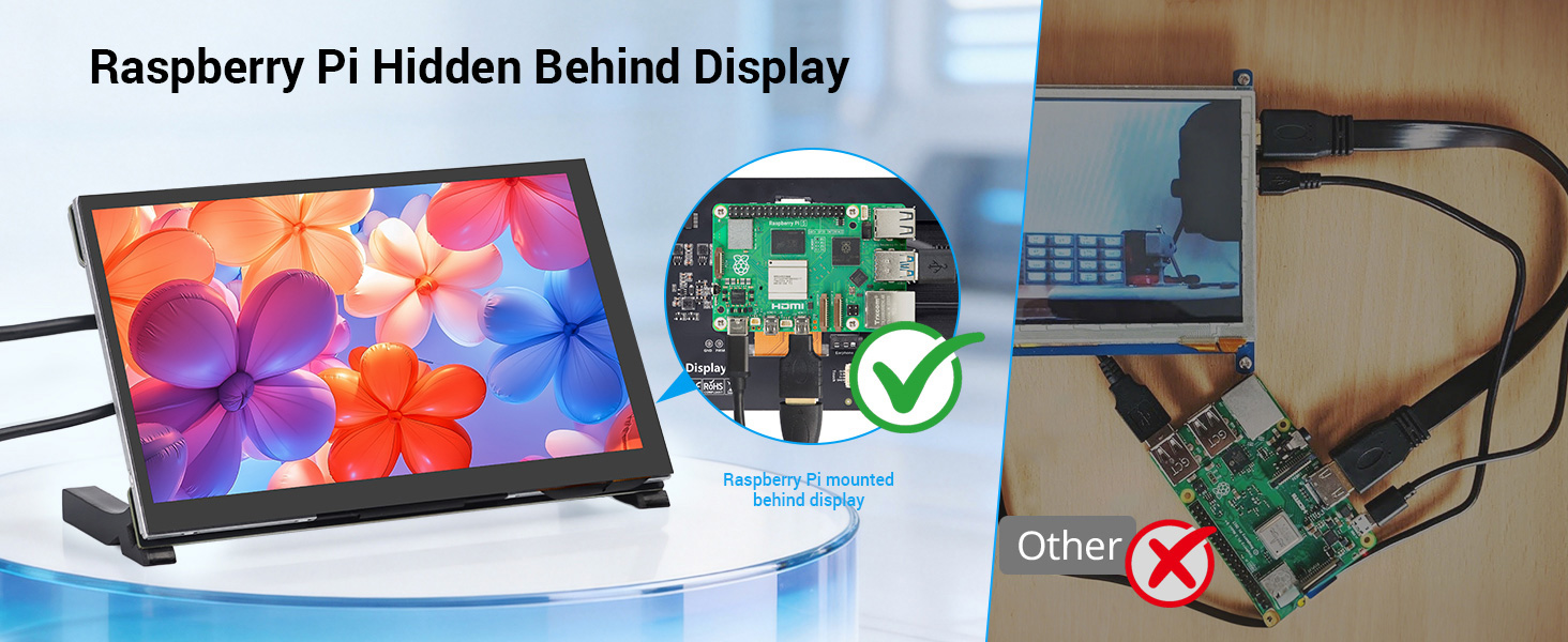 7inch IPS LCD Display connects with Raspberry pi