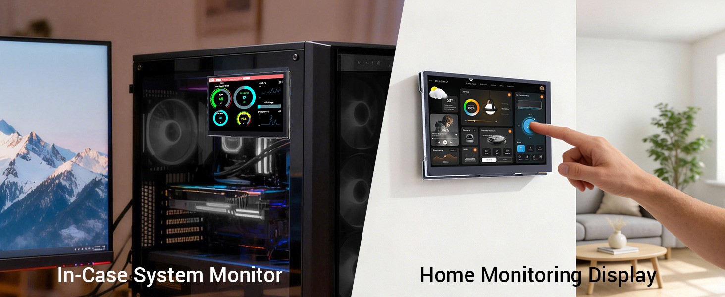 7inch IPS LCD Display used as smart home monitor
