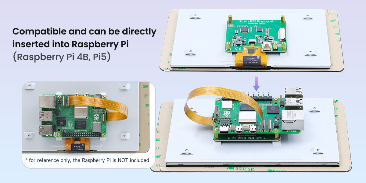 7inch DSI display compatible with Raspberry Pi 4B/5