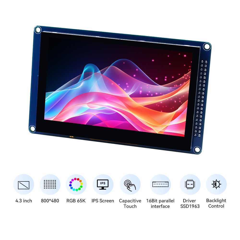 feature of 4.3 inch capacitive touch display