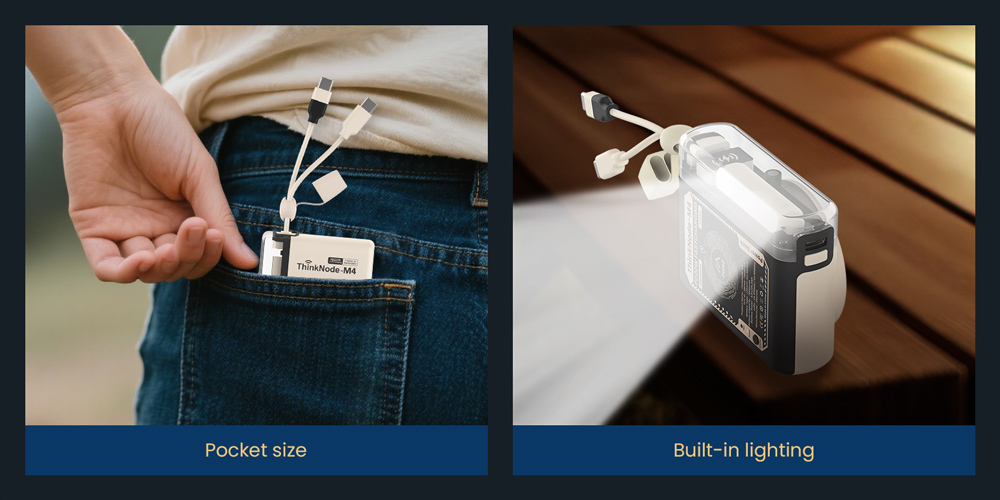 compact size of ThinkNode m4 for Lora tracker