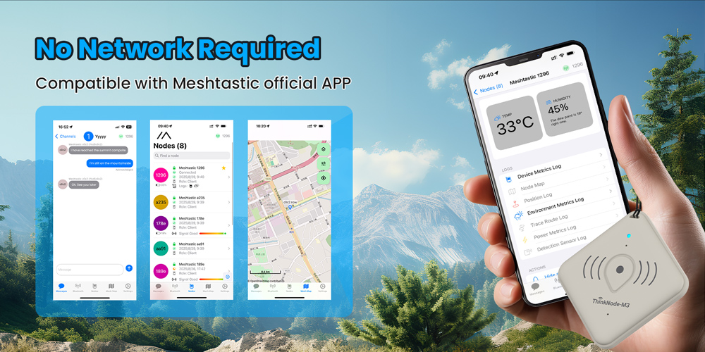 Thinknode M3 is compatible with Meshtastic App