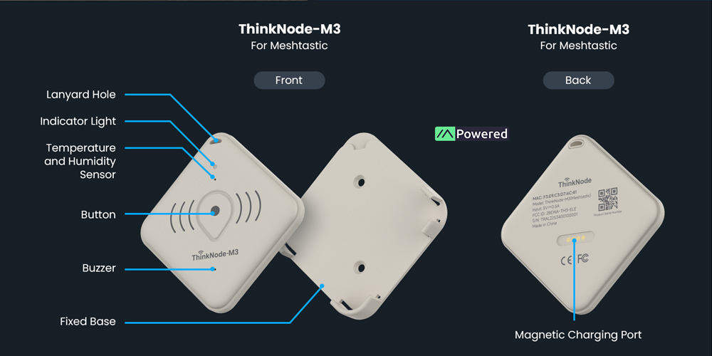 hardware overview of Thinknode M3 Meshtastic Tracker