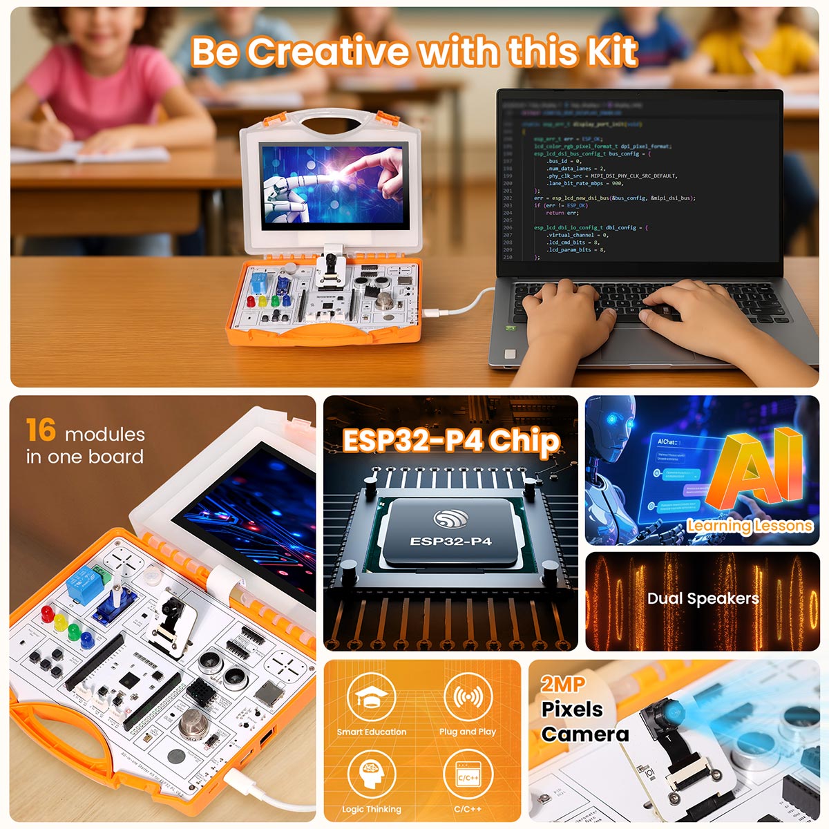 feature of All-in-one starter kit for ESP32-P4