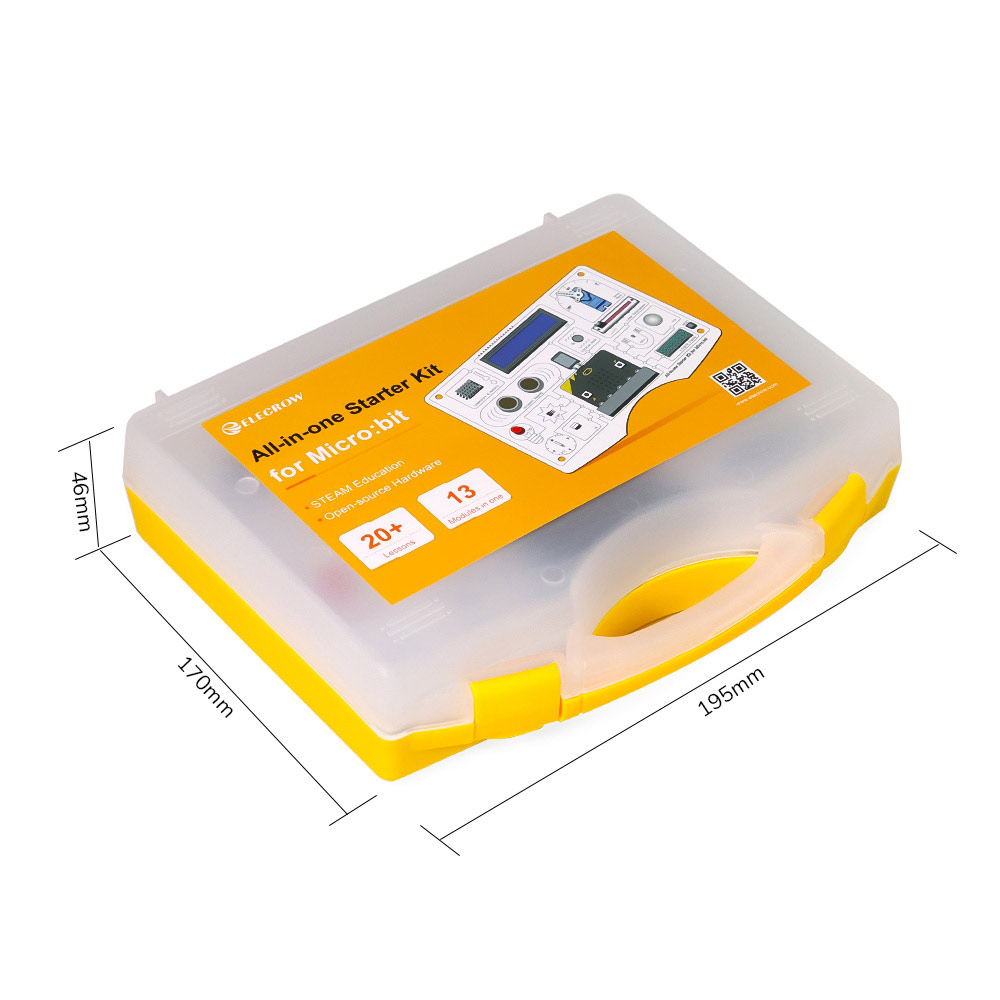 size of all-in-one starter kit for micro:bit