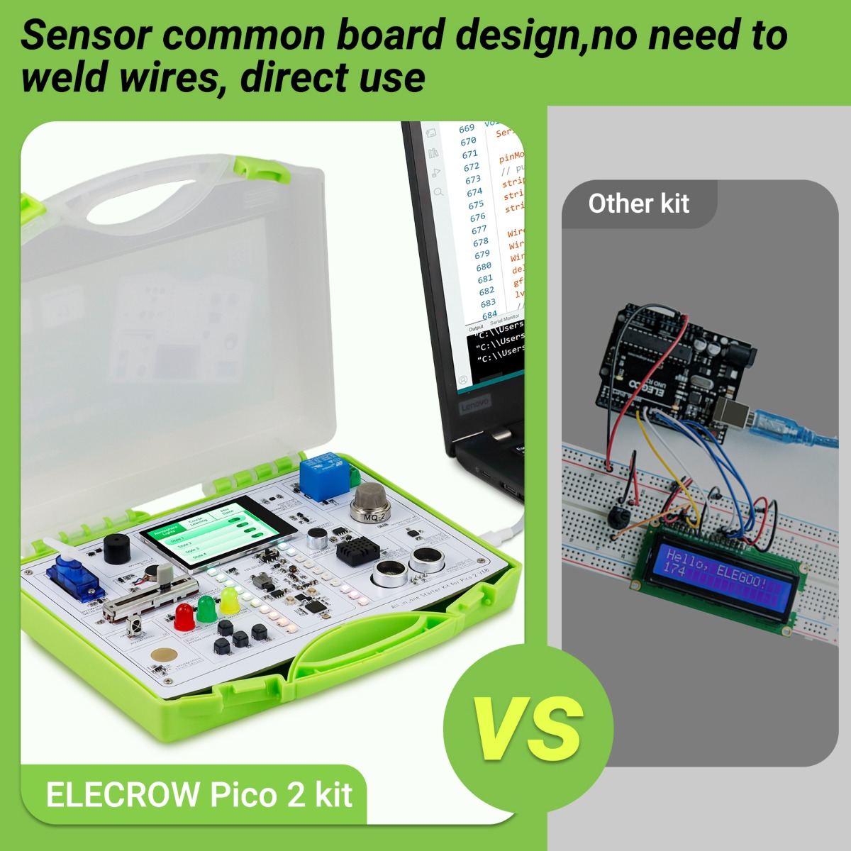Pico 2 Starter Kit with sensor common board design