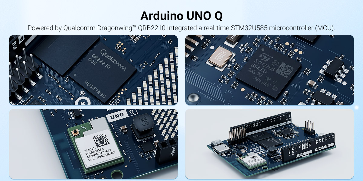 Arduino UNO Q with Qualcomm QRB2210 and STM32U585