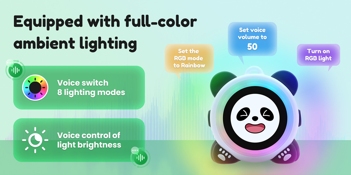 AI Panda Chatbot with full-color ambient lighting