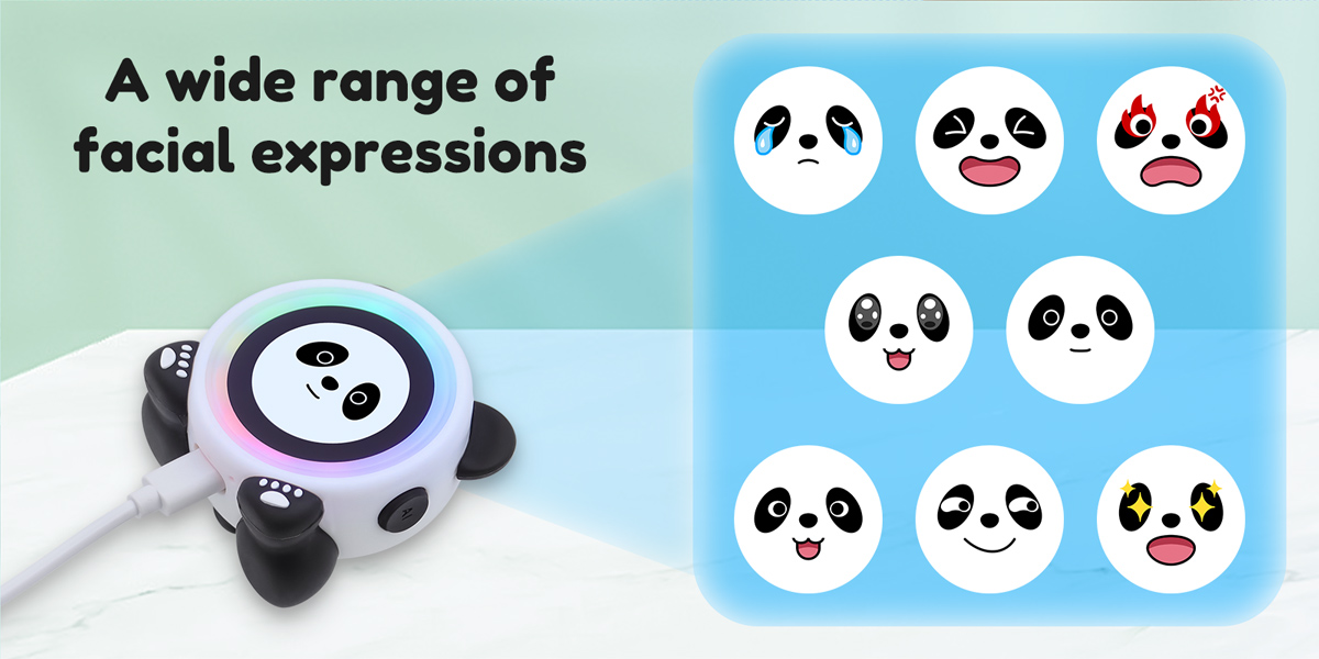 AI Panda Chatbot with various facial expressions