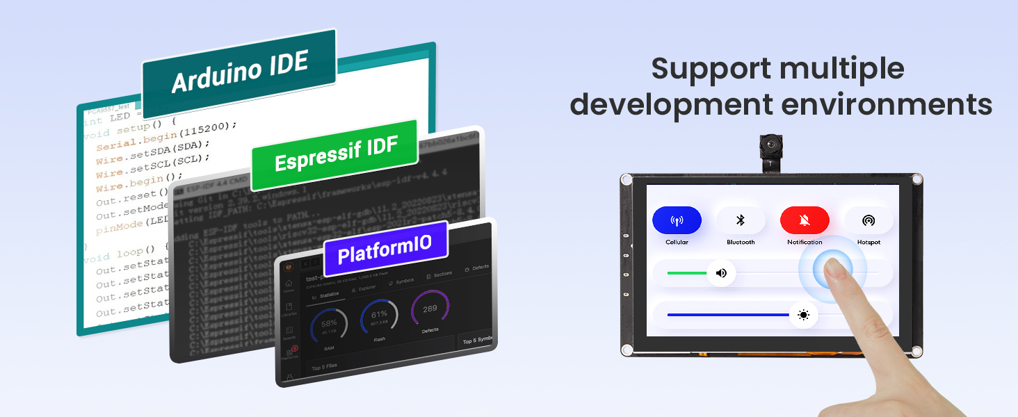 ESP32-P4 5inch supports multiple development environments