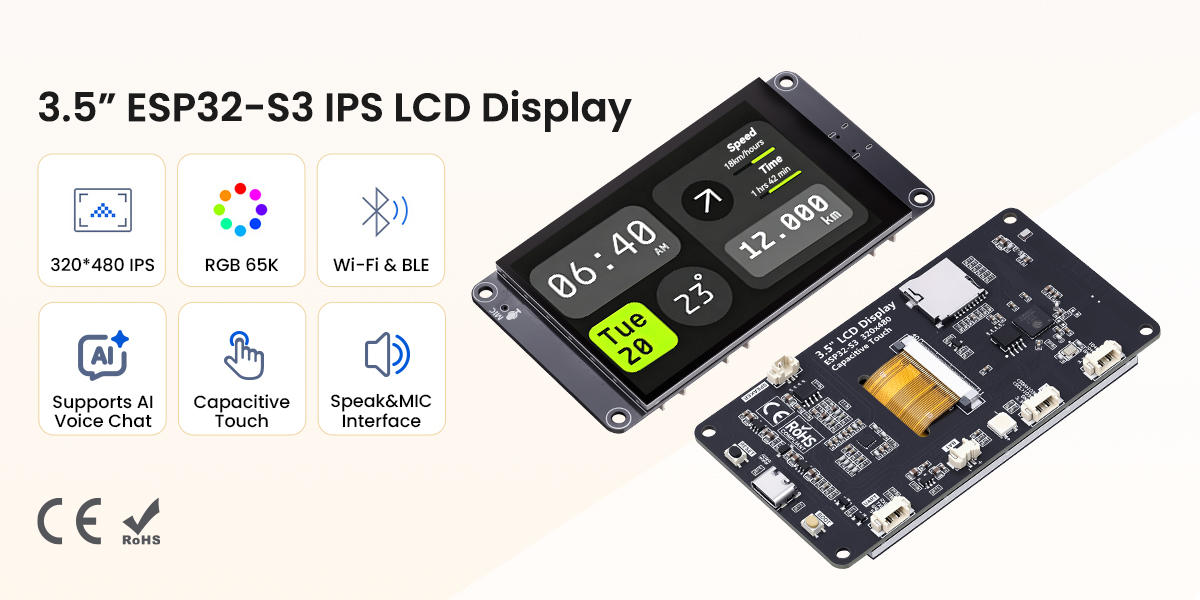 feature of 3.5inch ESP32 IPS LCD Display