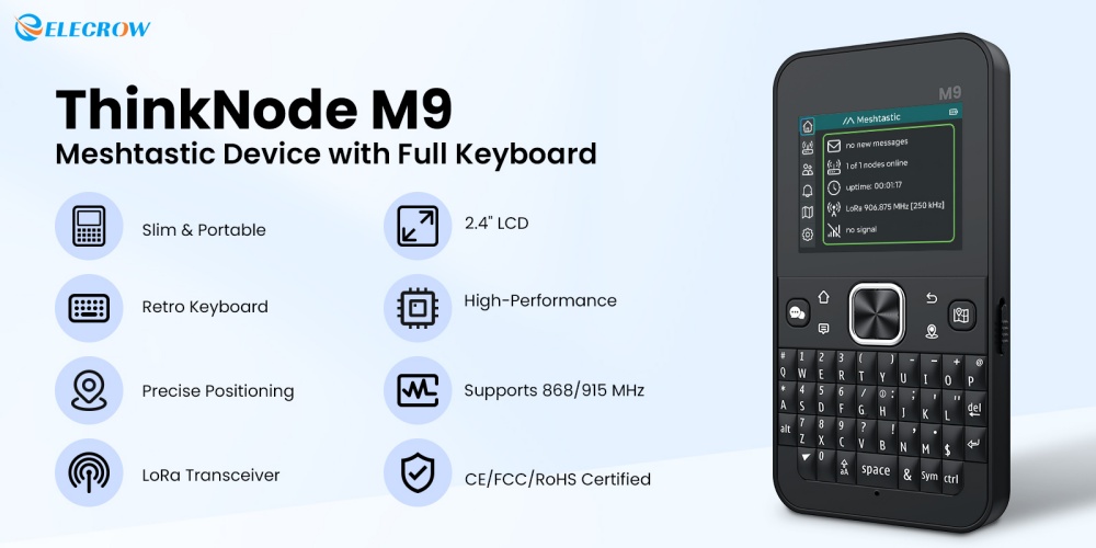 Feature of Thinknode M9 for Meshtastic with full keyboard