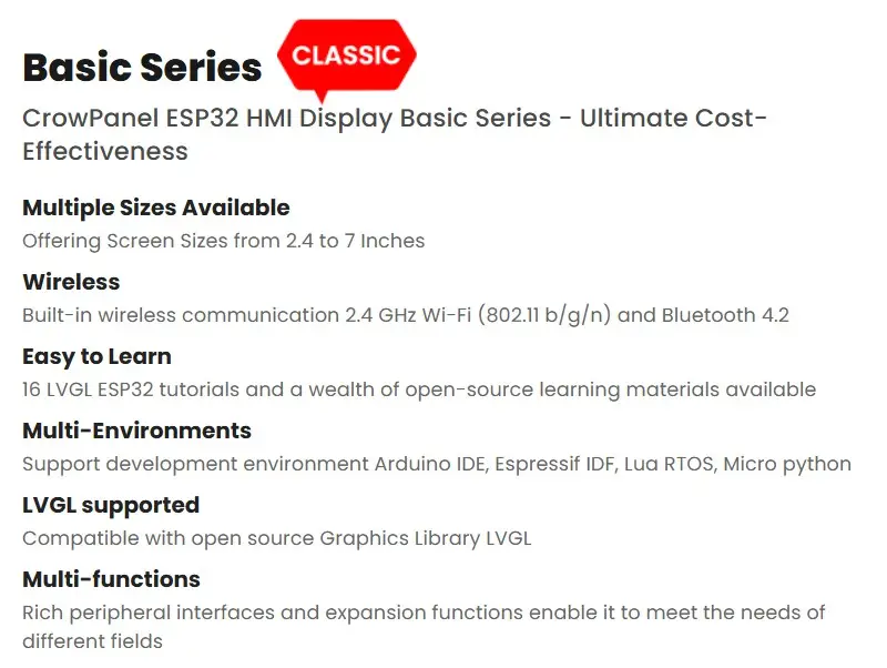Elecrow CrowPanel Series
