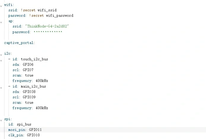 Wi-Fi, I2C, and SPI configuration