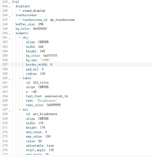 Complete LVGL interface configuration