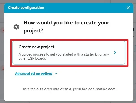 Create a new project