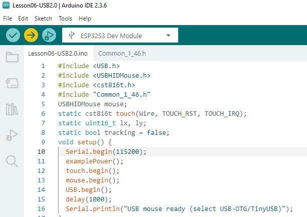 Open the USB HID project