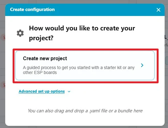 Create a new project