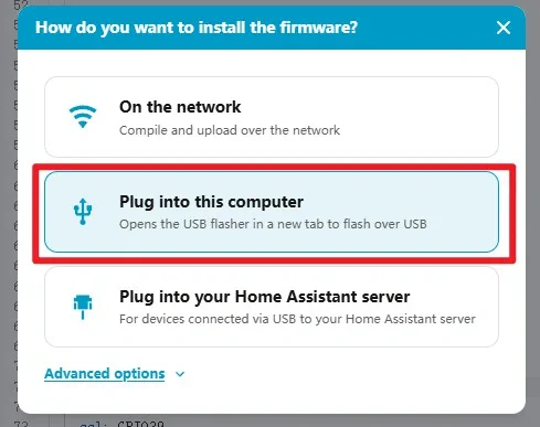 Select USB download