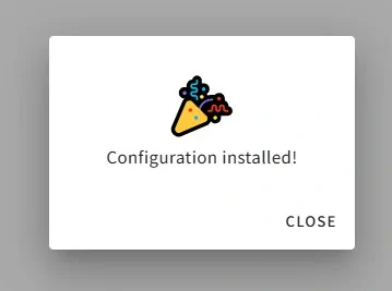 Installation successful