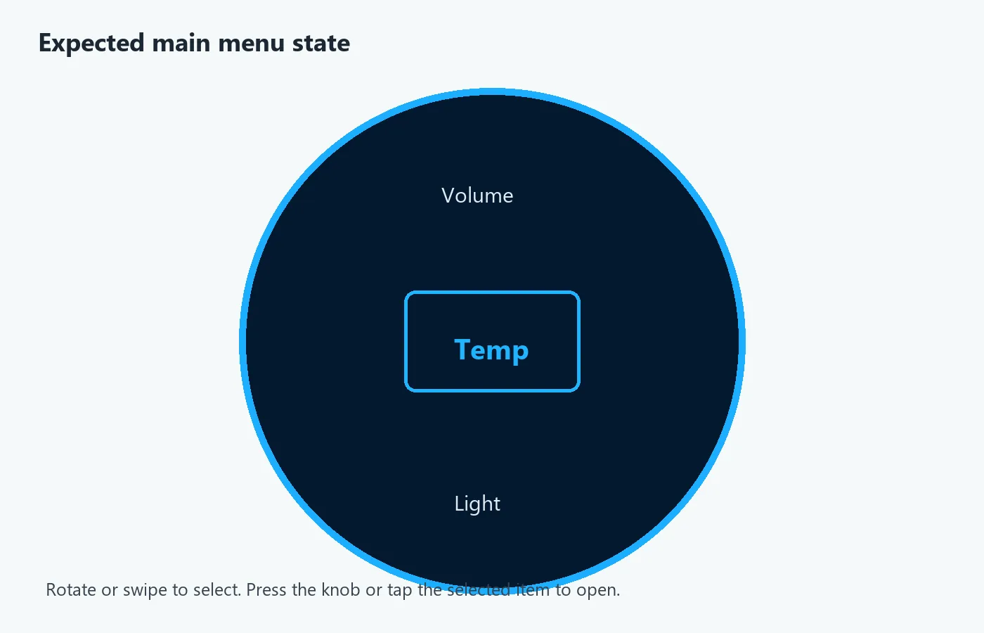 Expected main menu state