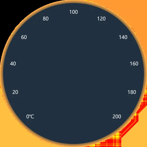 Temperature arc UI reference
