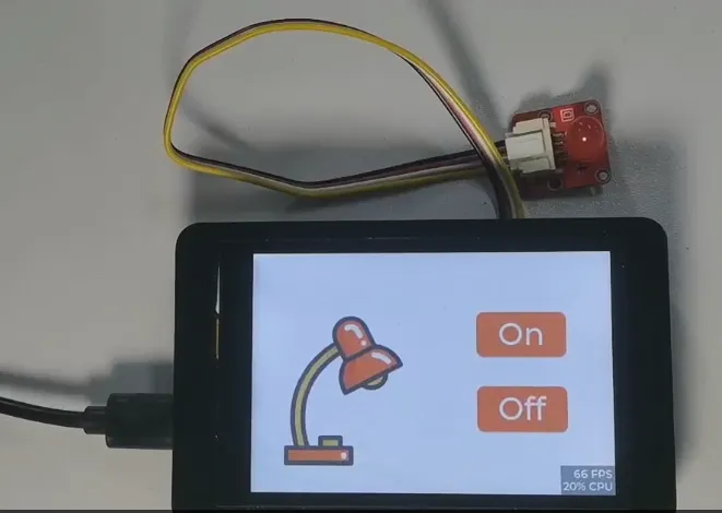 Official screenshot: UI displayed after flashing