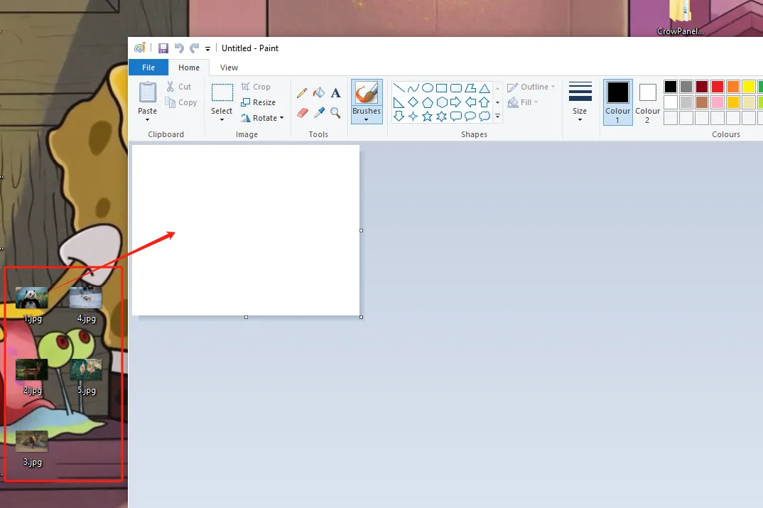 Drag the image into Paint