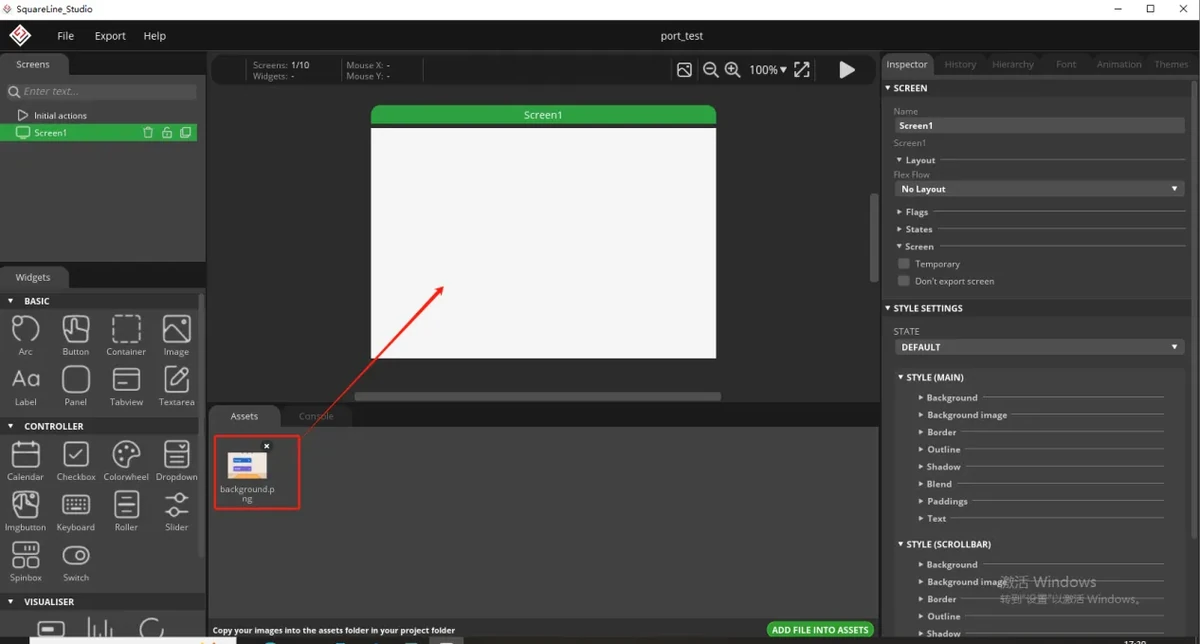 Add background image to canvas 1
