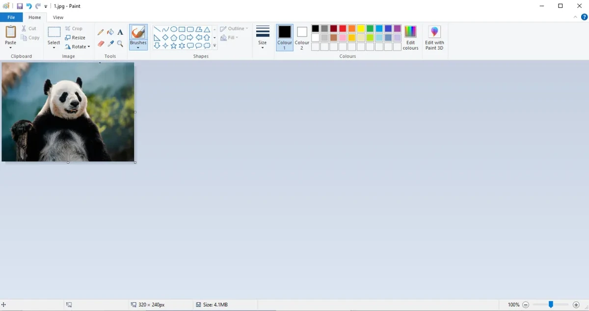 Check the adjusted image effect