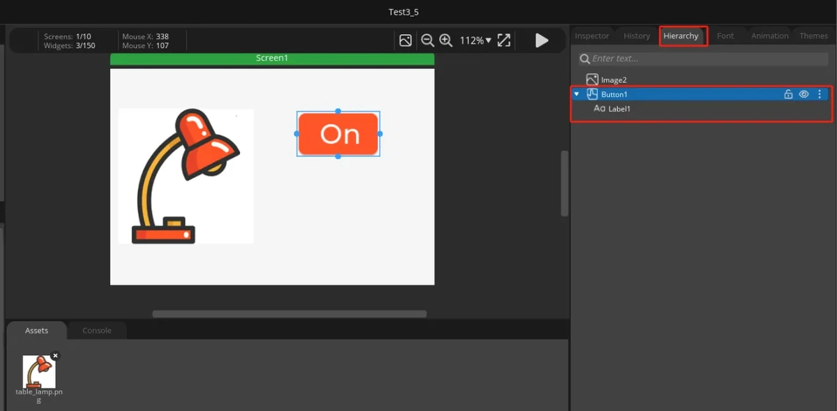 Official screenshot: confirm Label is under Button