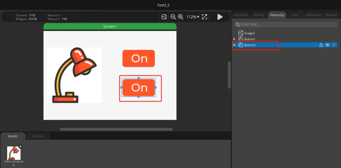 Official screenshot: move the copied button