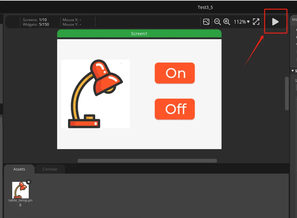 Official screenshot: click the play button to enter preview
