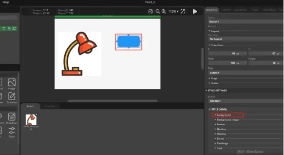 Set the On button background color