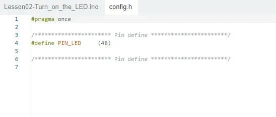 PIN_LED defined as GPIO48 in config.h