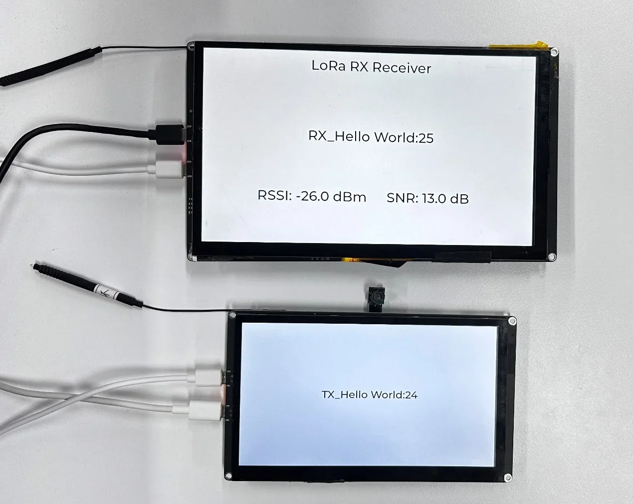 SX1262 RX/TX results and RSSI/SNR