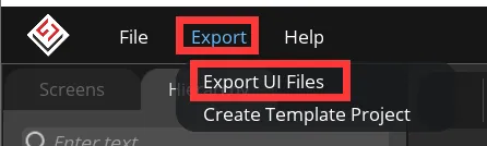 Export all UI files