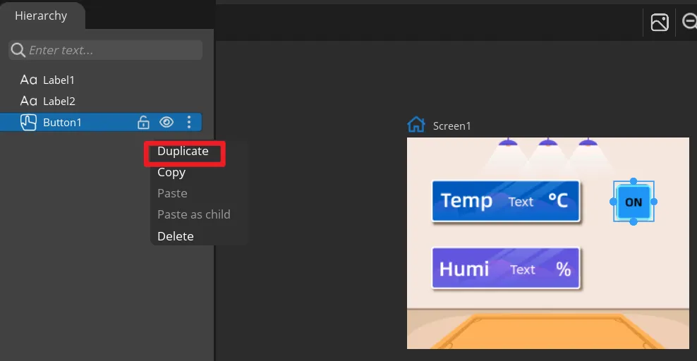 Duplicate the button