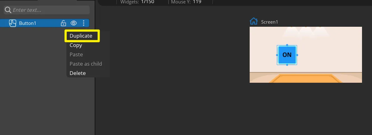 Duplicate and move Button2