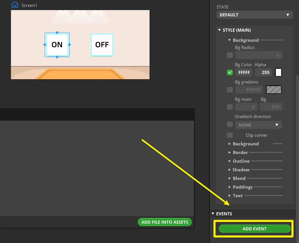 Add an Event for Button1