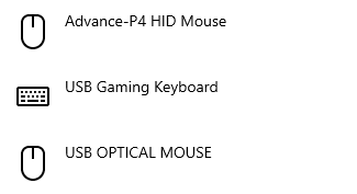Confirm Advance-P4 HID Mouse device