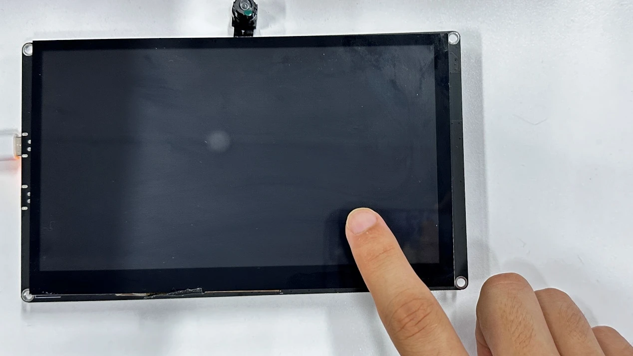 Touch the screen