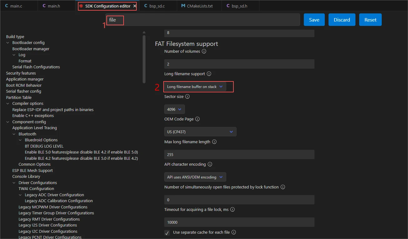 Enable SD card long file name support