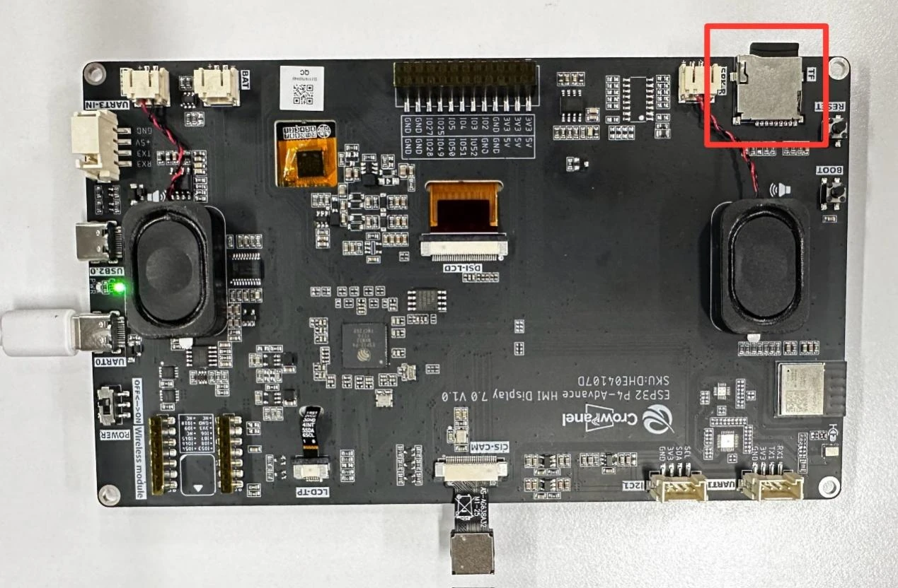 Insert SD card