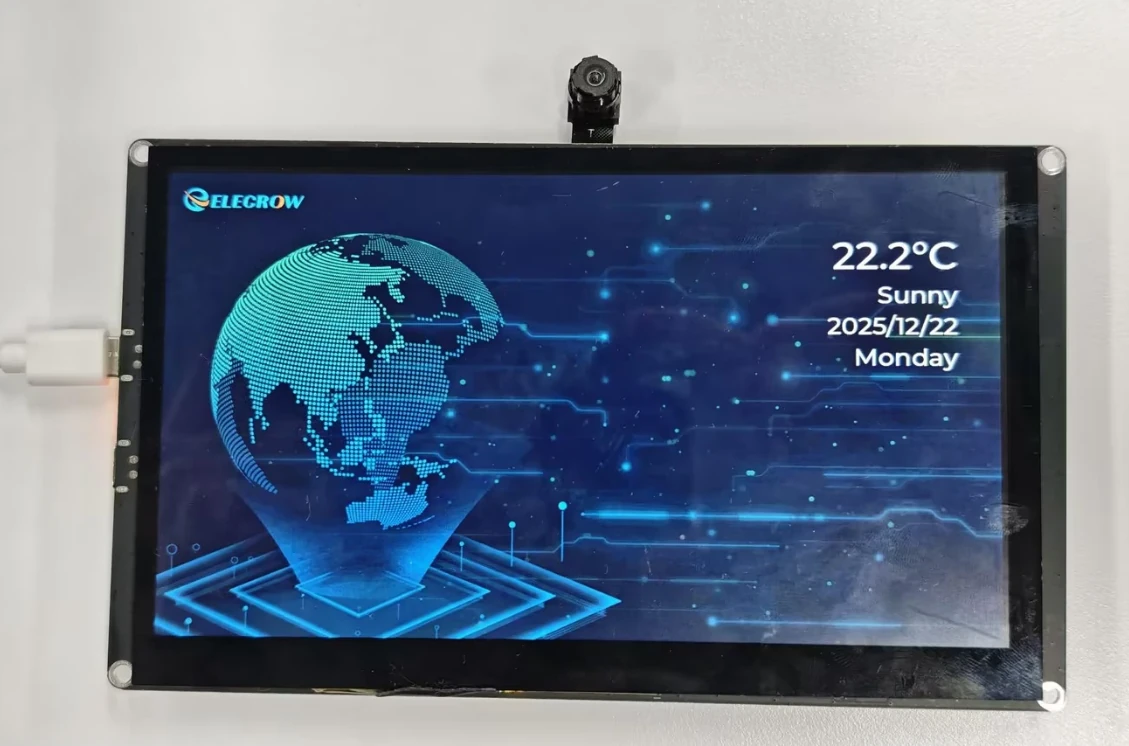 Observe the weather screen display