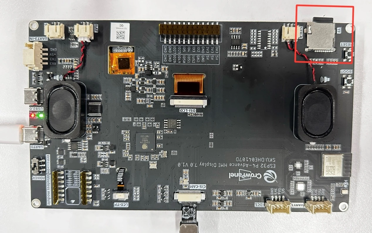Insert SD card