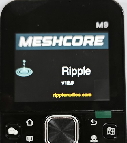 MeshCore Ripple startup screen